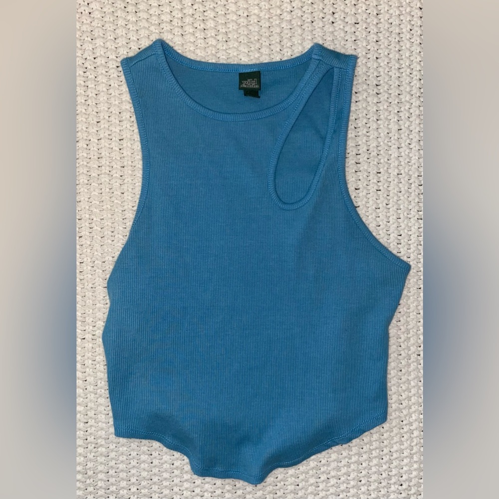 Wild fable blue high neck tank